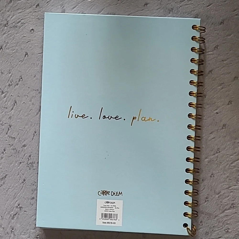 Sky Blue Spiral Hardcover Notebook - 7.0